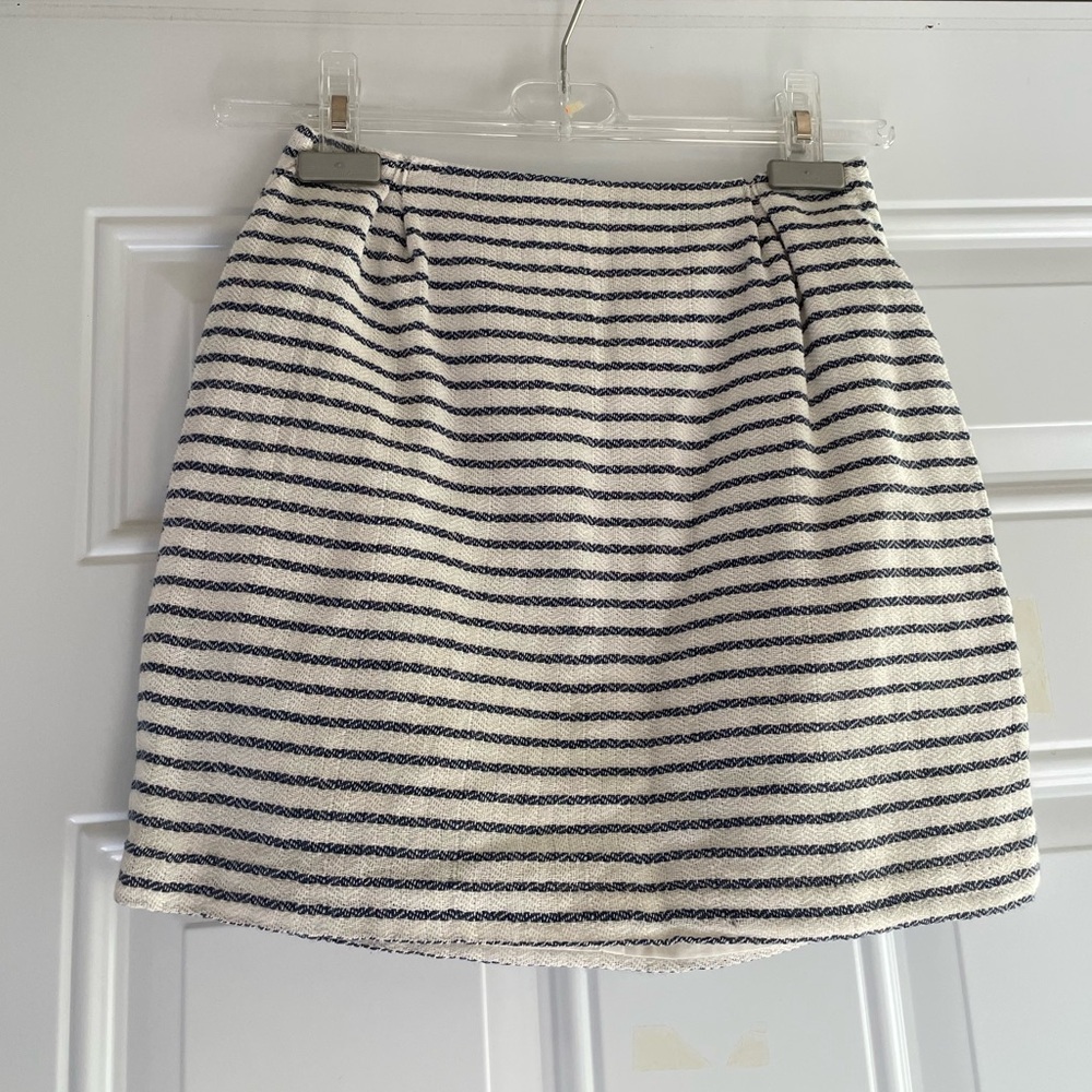 Gap Blue and white stripe mini skirt